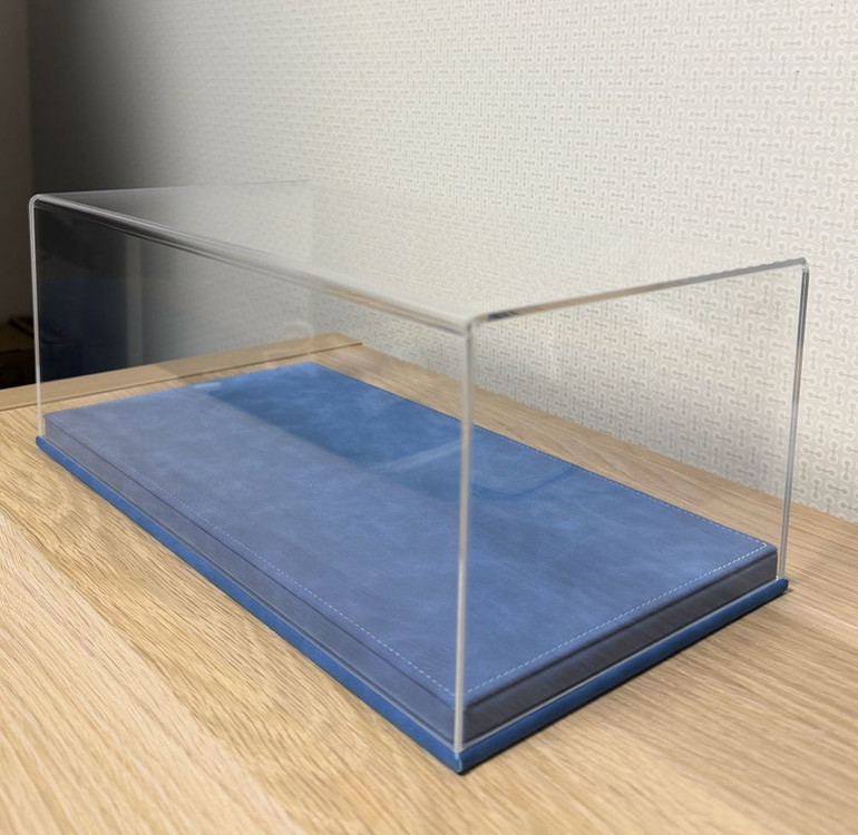 1:18 다이캐스트 전용 스웨이드 가죽 아크릴 케이스 블루 이미지