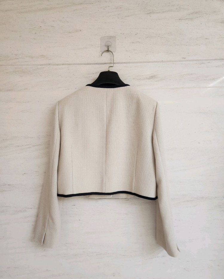 잇미샤 라인블록 크롭 트위드자켓 66사이즈 이미지