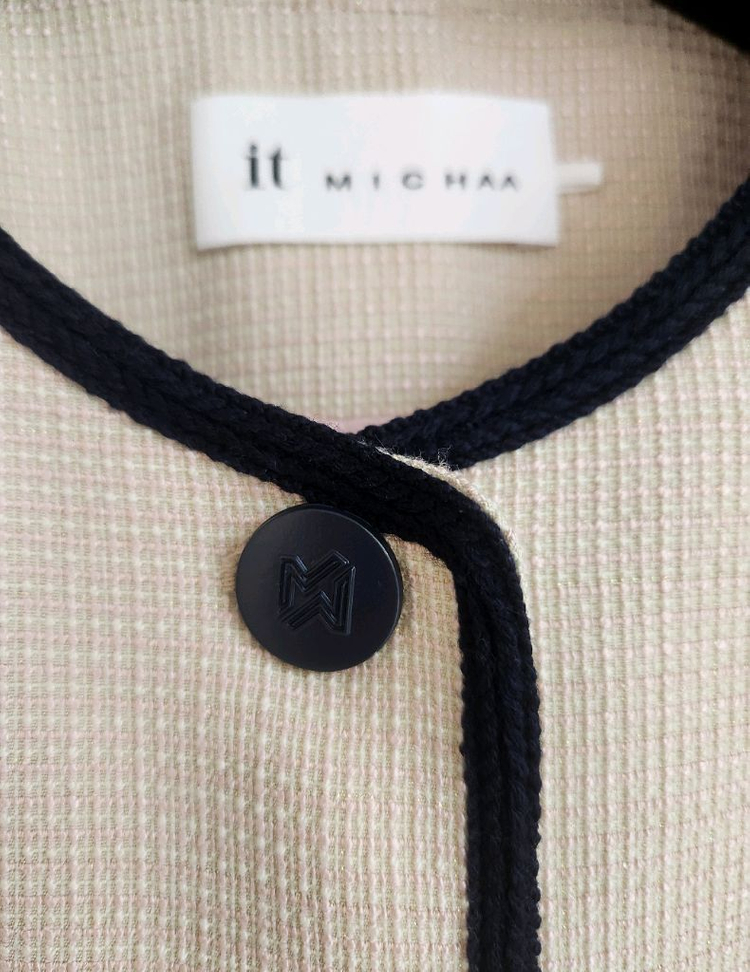 잇미샤 라인블록 크롭 트위드자켓 66사이즈 이미지