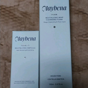 메이베나 PDRN 73 리바이탈라이징 앰플,휩클렌징 폼 일괄 이미지