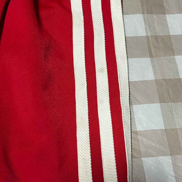아디다스 슈퍼스타 져지 키즈 레드 140 집업 삼선 트랙탑 빨강 이미지
