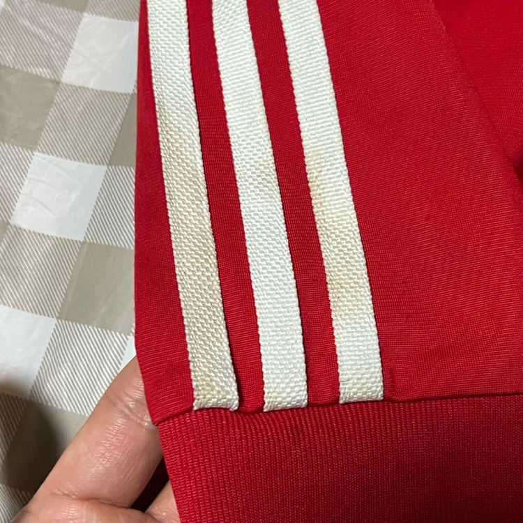 아디다스 슈퍼스타 져지 키즈 레드 140 집업 삼선 트랙탑 빨강 이미지