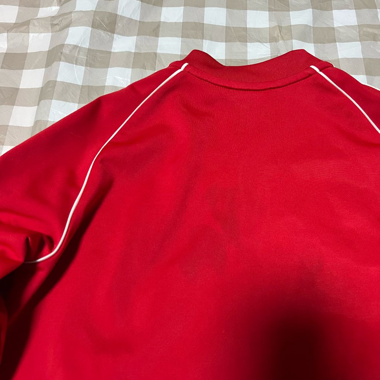 아디다스 슈퍼스타 져지 키즈 레드 140 집업 삼선 트랙탑 빨강 이미지