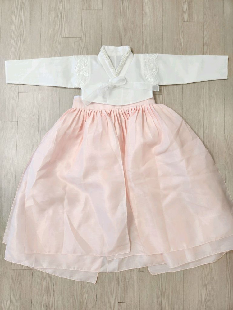 여아 한복 저고리, 속치마, 드레스 세트 이미지