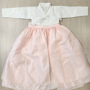 여아 한복 저고리, 속치마, 드레스 세트 이미지