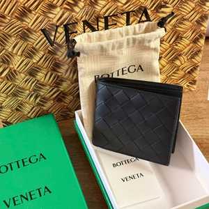 [새상품]보테가 베네타 인트레치아토 반지갑 블랙 이미지