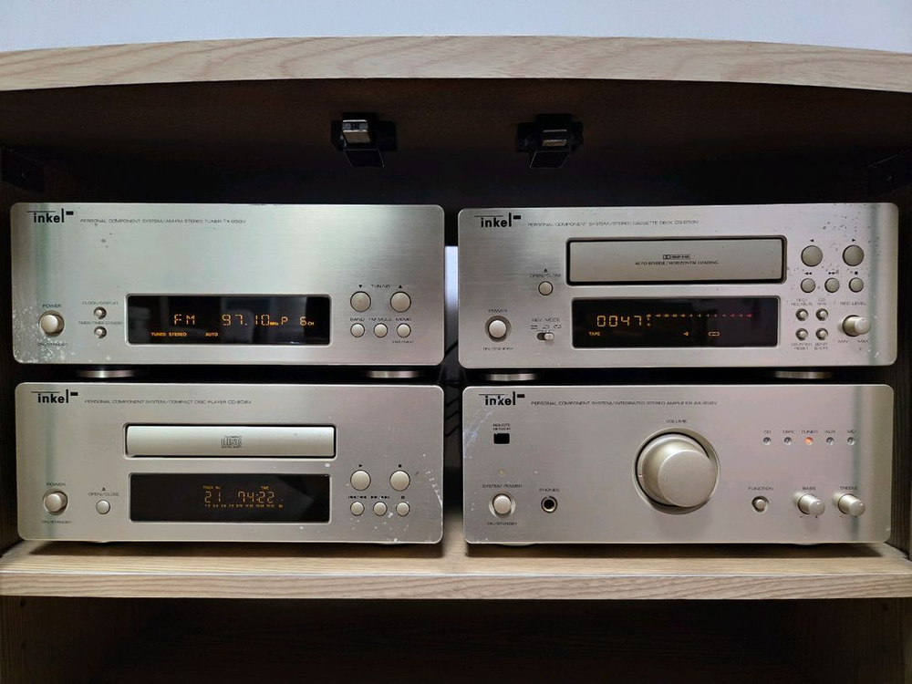 인켈 오디오 858V 풀세트,올 수리된 제품,스피커,리모컨,장식장 포함 이미지