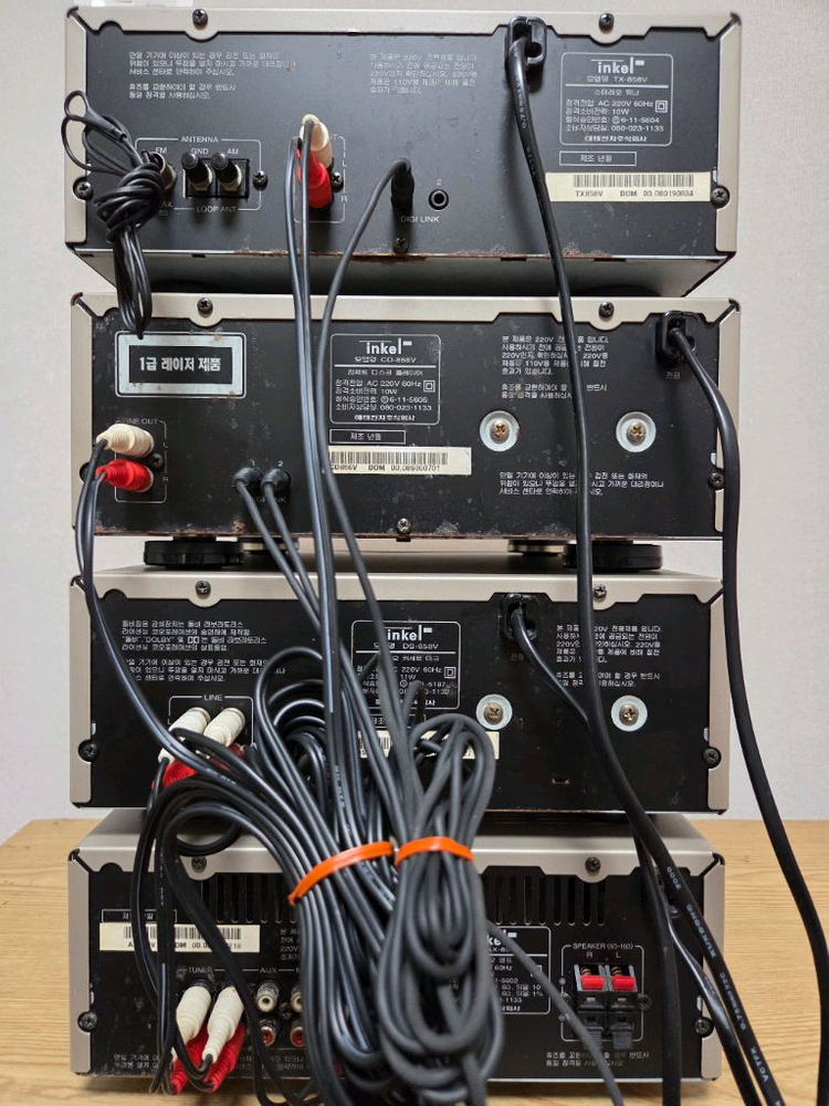 인켈 오디오 858V 풀세트,올 수리된 제품,스피커,리모컨,장식장 포함 이미지