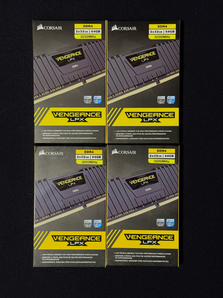 커새어 DDR4 64GB 3200MHz 메모리 4개 세트 이미지