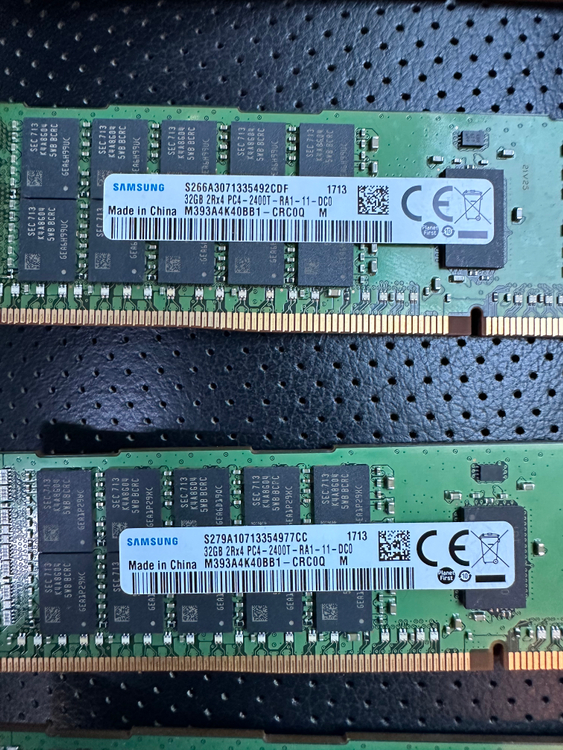 서버용 메모리 램 삼성 ecc ddr4 2400t 32g 두장 일괄 이미지