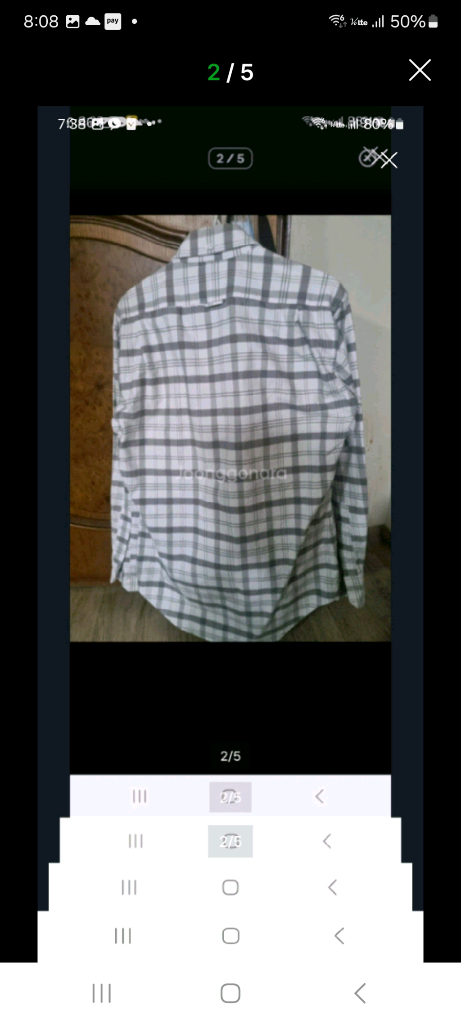 톰브라운. 체크 셔츠. S 이미지