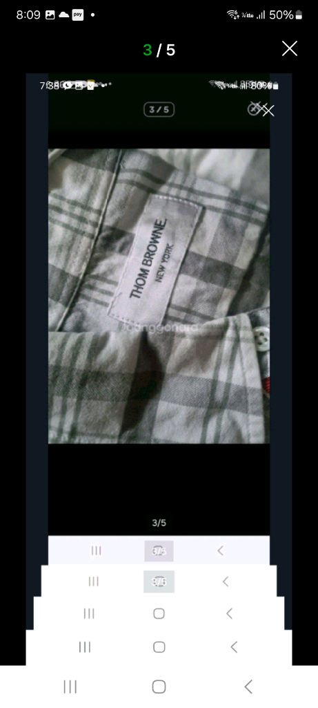 톰브라운. 체크 셔츠. S 이미지