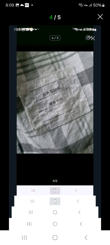 톰브라운. 체크 셔츠. S 이미지