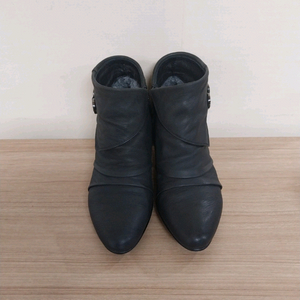 여성 금강 르느와르 가죽 드레스힐 몰드 앵클부츠 (240) 이미지