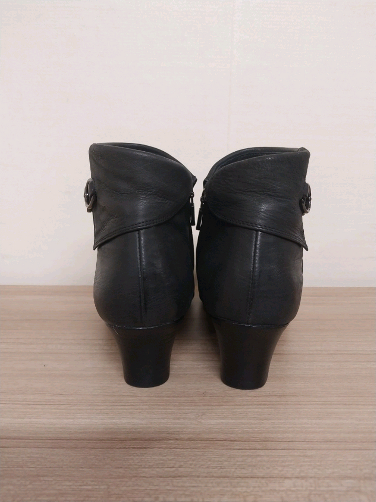 여성 금강 르느와르 가죽 드레스힐 몰드 앵클부츠 (240) 이미지