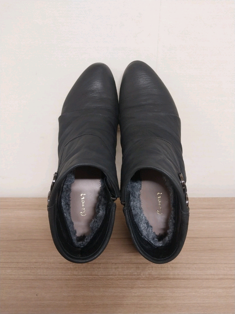 여성 금강 르느와르 가죽 드레스힐 몰드 앵클부츠 (240) 이미지