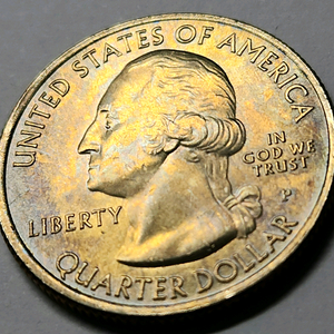 발행특년 신비토닝 희귀 동전 미국주화 NP 와이오밍 워싱턴 쿼터달러 2010 P 이미지