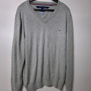 남성 타미힐피거 봄.가을 브이넥 면니트 (새상품급.105) 이미지