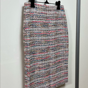 제평 드에스더 비비안 멀티컬러 트위드 스커트 롱치마 H라인 펜슬 오피스룩 정장 이미지