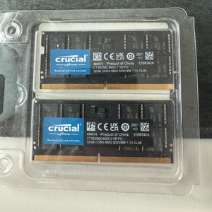 크루셜 DDR5 64GB(32GB x 2) 노트북 램 정리 이미지