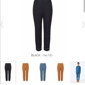 플리츠플리즈 라미데님 팬츠 블랙 이미지