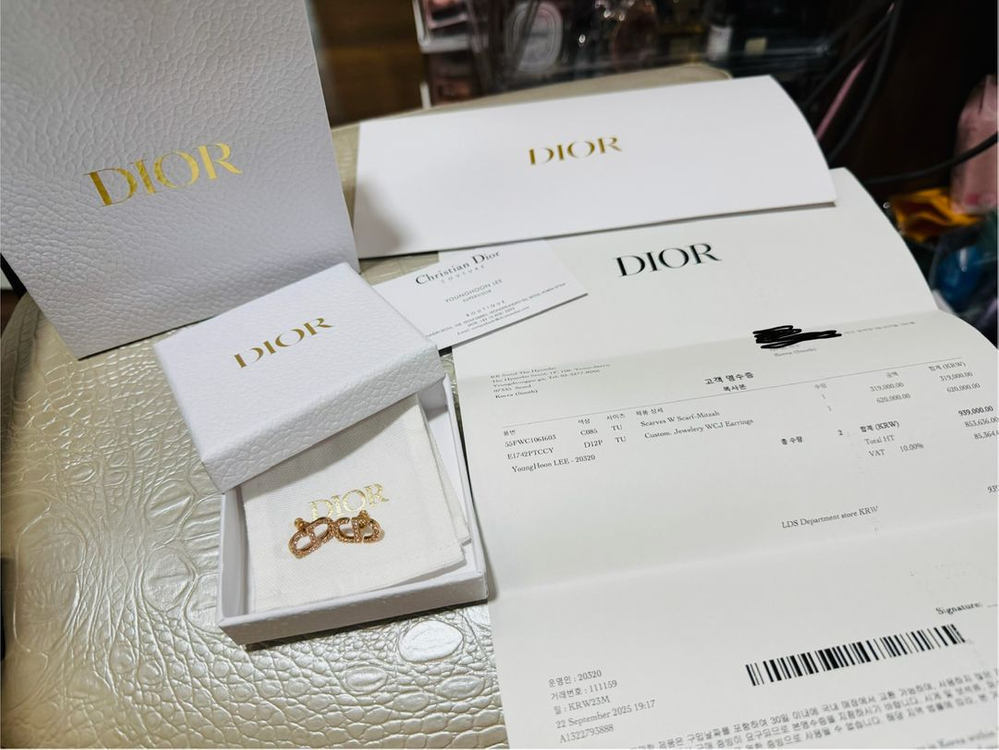 디올 cd스터드 귀걸이 이미지