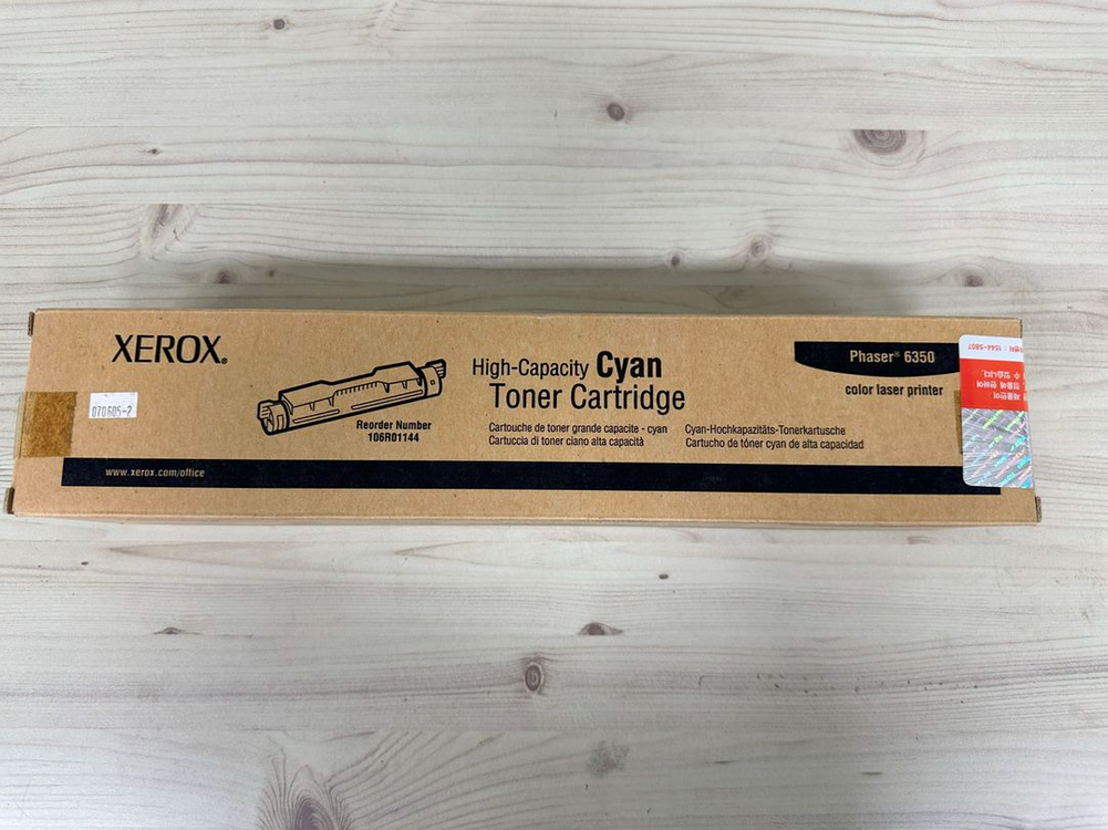 [IT] 제록스, 6350 프린터 카트리지 토너 (106R01144)(정품), 블루 이미지