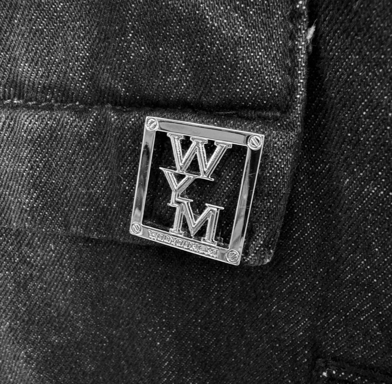 [48] 우영미 남성 패디드 오버사이즈 포켓 데님 셔츠 자켓 블랙 이미지