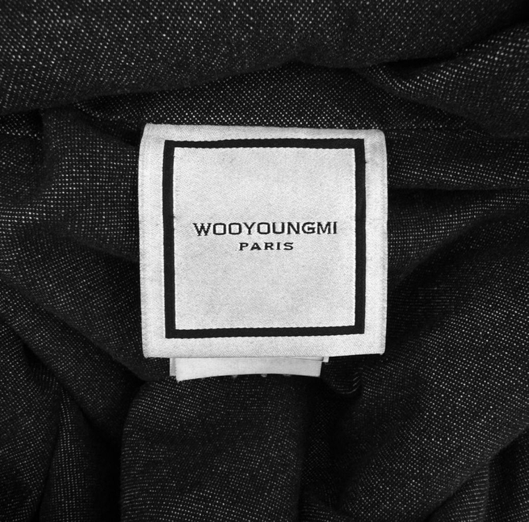 [48] 우영미 남성 패디드 오버사이즈 포켓 데님 셔츠 자켓 블랙 이미지