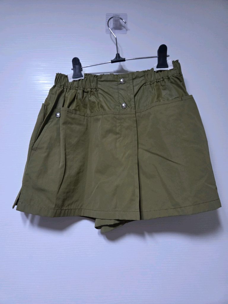 한섬 25ss 시스템 텍스처 블록 패널 밴딩 쇼츠 55 (카키) 이미지