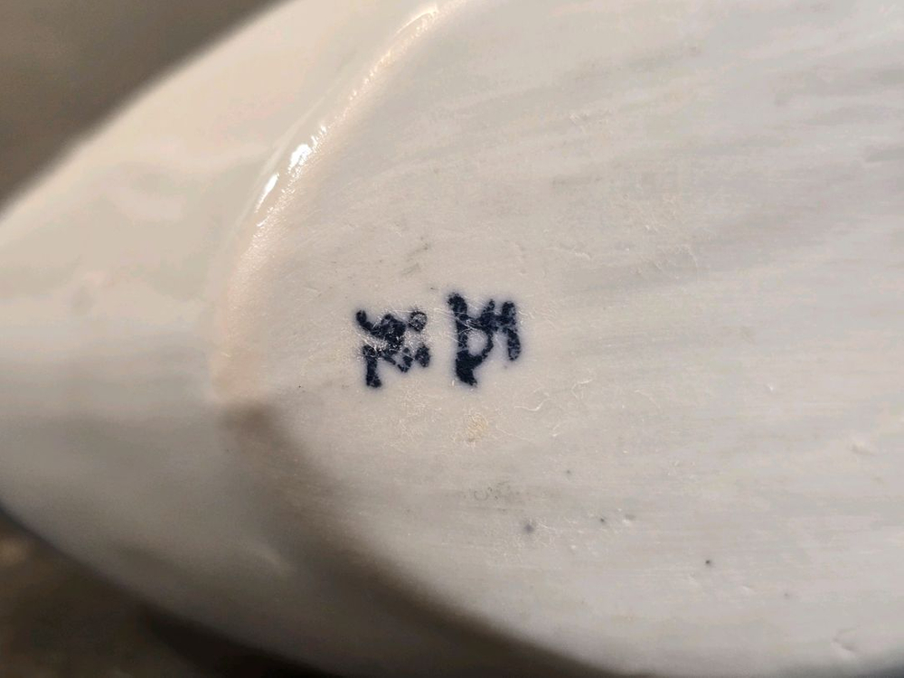 청화백자 오리 한쌍 이미지