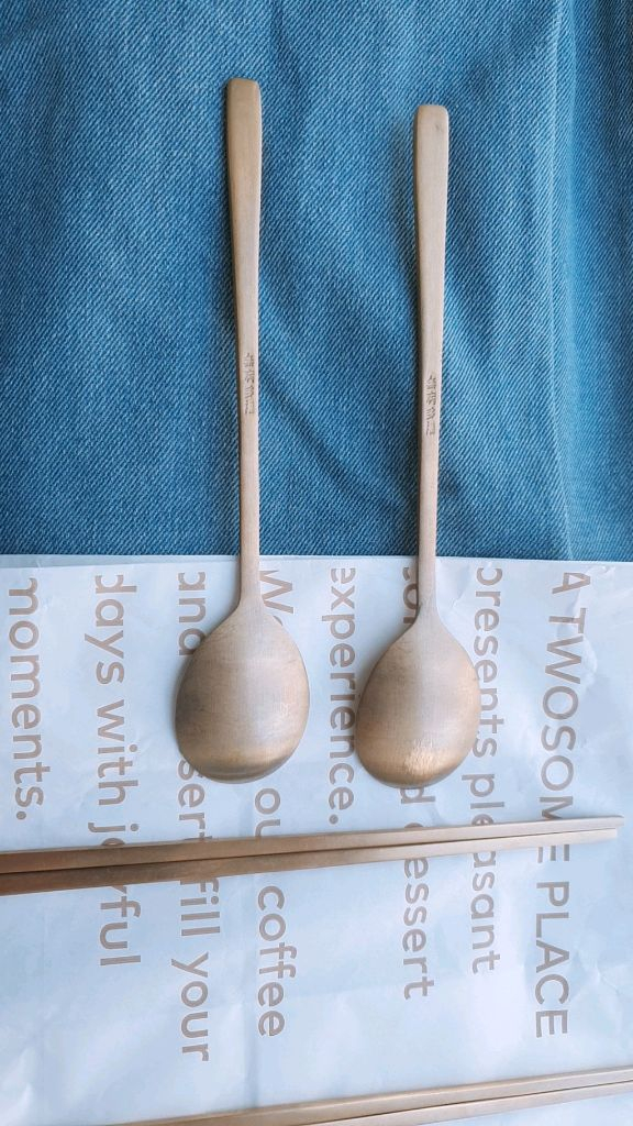 방짜유기 2인 수저세트 이미지