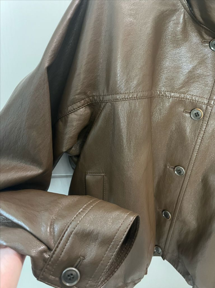 모노하 하이넥 레더자켓 팝니다 이미지