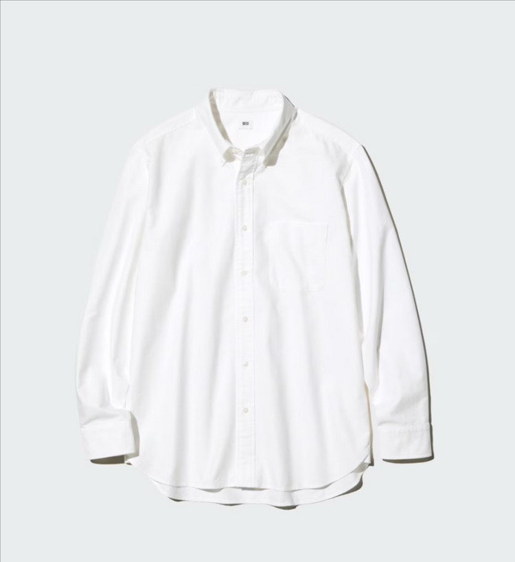 유니클로 엑스트라파인브로드코튼 화이트셔츠 팝니다. 이미지