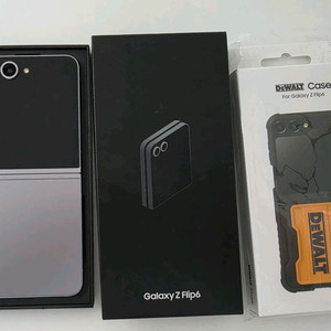 갤럭시 Z 플립6 512G 실버+ DeWalt 케이스(새제품). 자급제 이미지