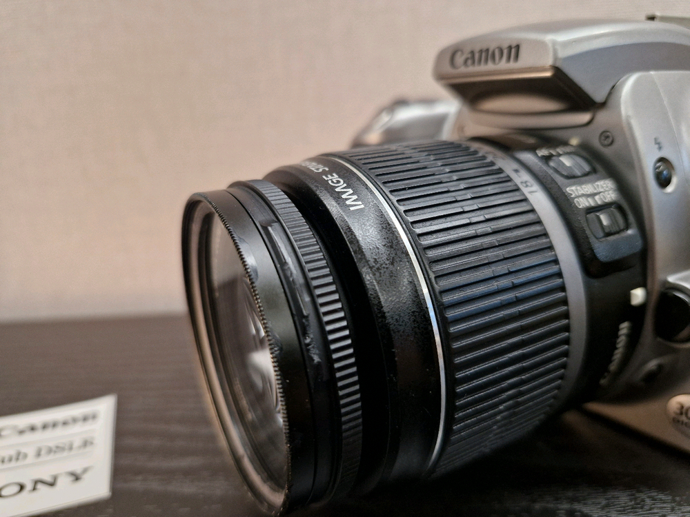 캐논 eos 300d dslr 카메라 +EF-S 18-55mm is 렌즈 이미지