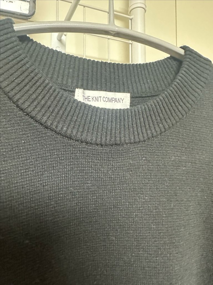 [더니트컴퍼니] 워셔블 코튼 크루넥 니트 (블랙, m사이즈) 이미지