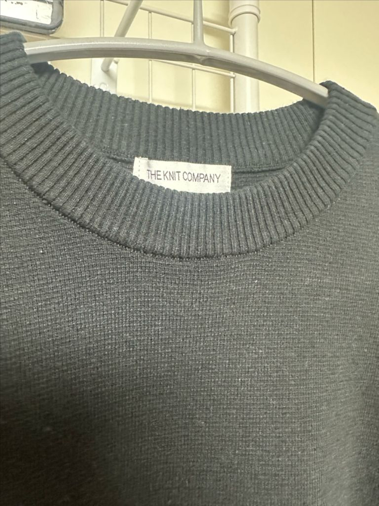 [더니트컴퍼니] 워셔블 코튼 크루넥 니트 (블랙, m사이즈) 이미지