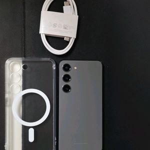 갤럭시 S23 그라파이트 256 자급제 (삼성닷컴 한정컬러) + 정품케이블 미사용 이미지