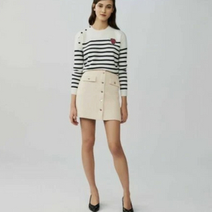 마쥬 maje 트위드 스커트 36 (아이보리 / 금장버튼) 이미지