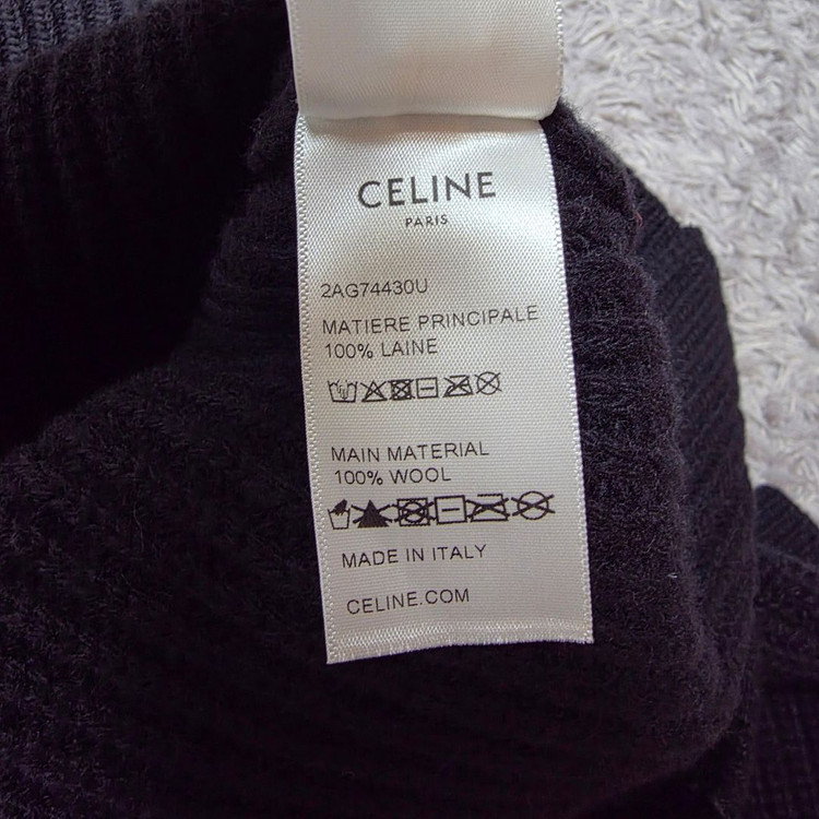 {클로젯}[XL]셀린느 체인로고 리브드 니트 후드티 이미지