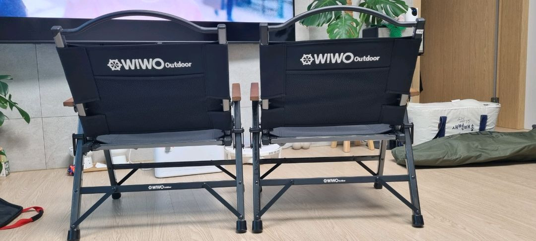 캠핑용 접이식 의자 2개 세트 이미지