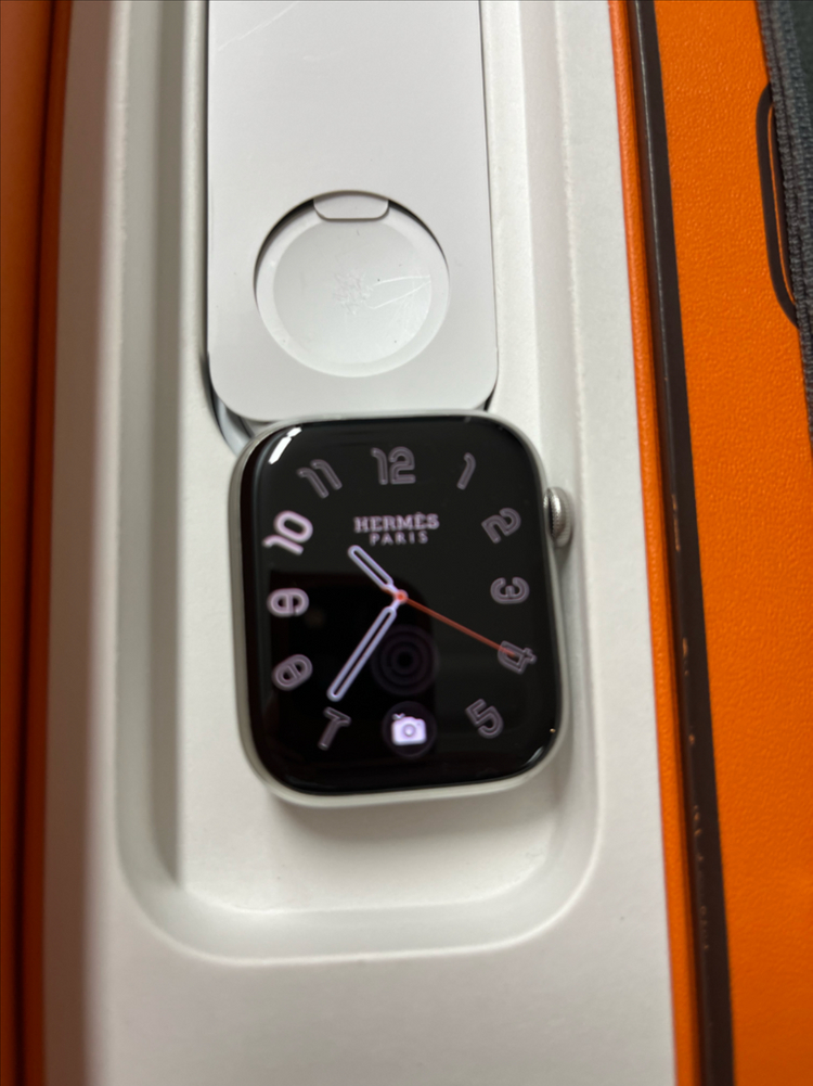 애플워치7에르메스 45mm 실버 배터리96프로 이미지