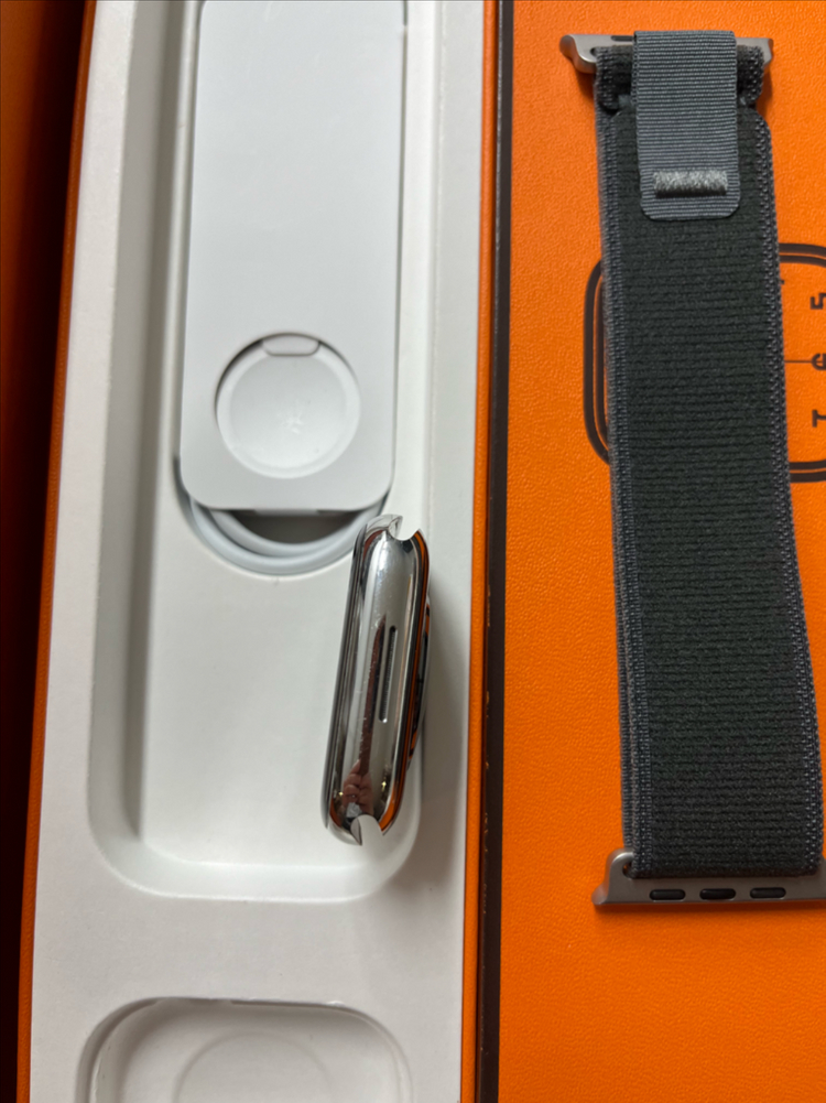 애플워치7에르메스 45mm 실버 배터리96프로 이미지