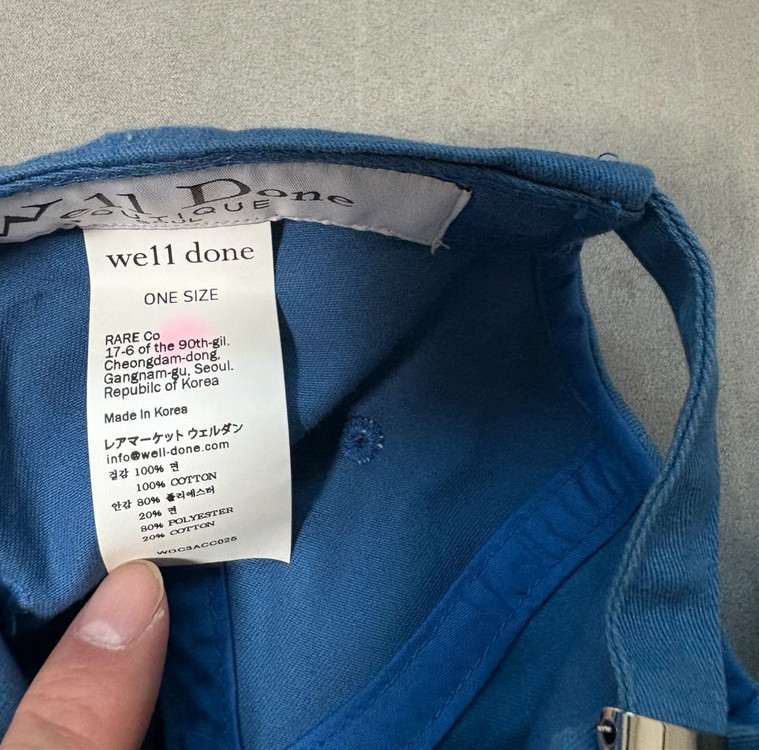 we11done 웰던 볼캡 블루 / os 이미지