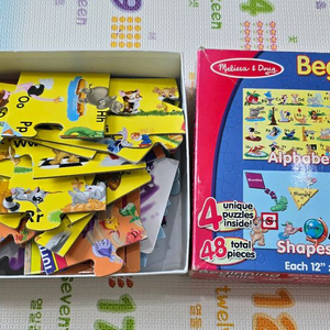 유아 퍼즐 3가지 세트. 멜리사앤더그 4종 퍼즐. 숫자 기차 퍼즐. 스쿨버스퍼즐색깔 퍼즐. 이미지