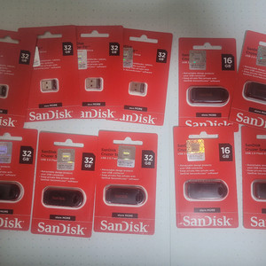[새제품] 샌디스크 32기가/16기가 USB메모리 11개 일괄 이미지