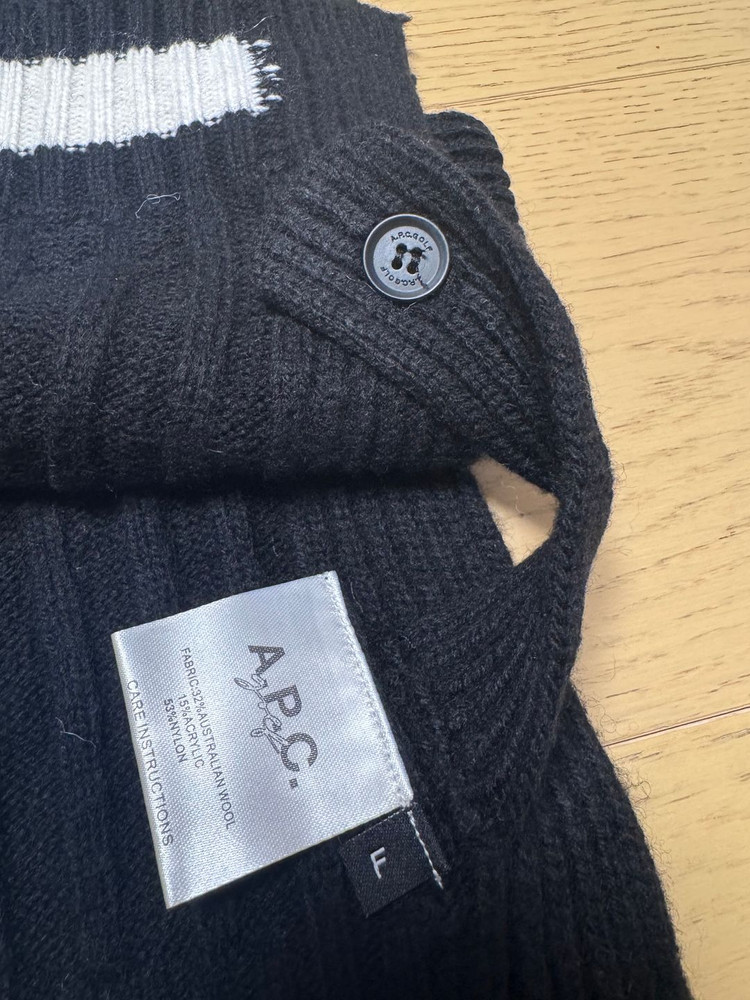 아페쎄골프 니트베스트 블랙,베이지 이미지