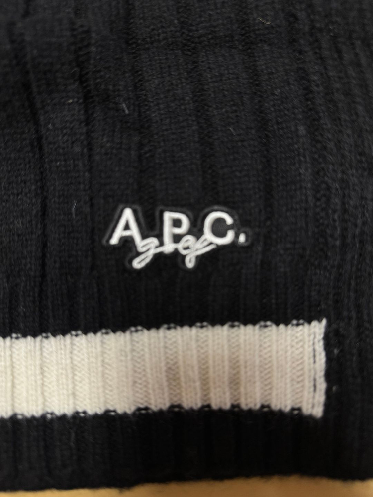 아페쎄골프 니트베스트 블랙,베이지 이미지