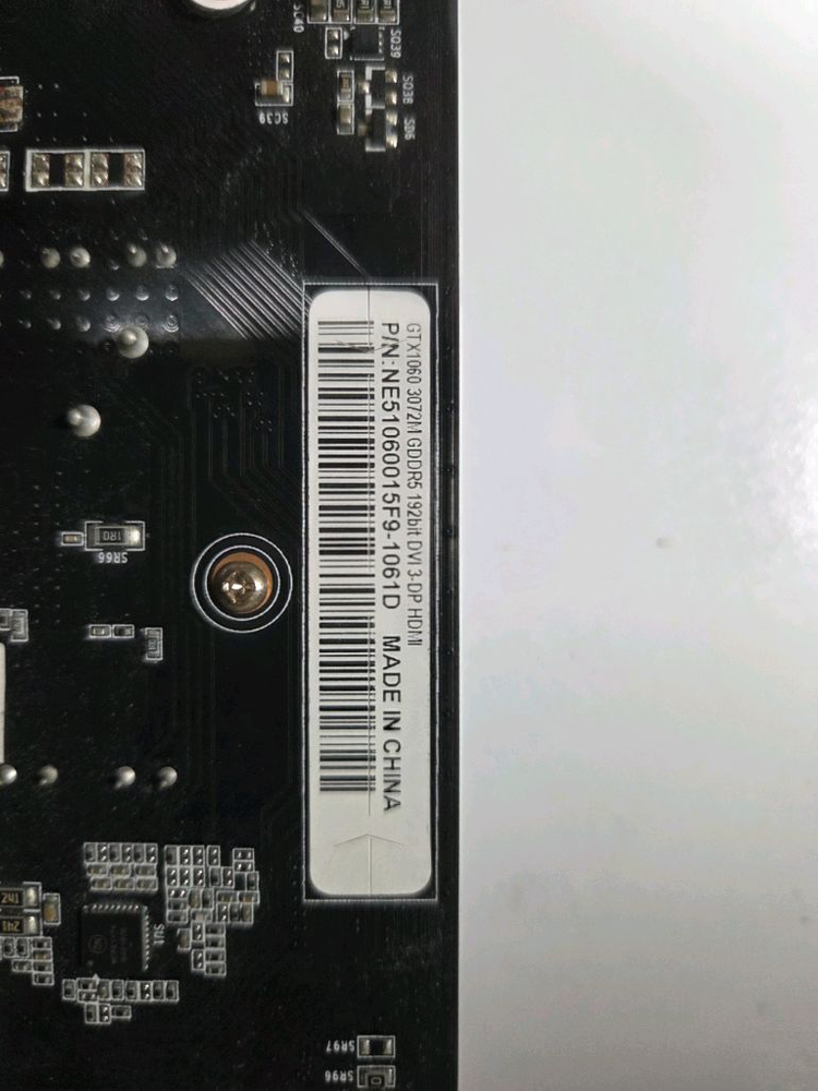 그래픽카드 GTX 1060 D5 3GB 판매해요사진에 보이는 모델명은 GTX1060 3GB 이미지